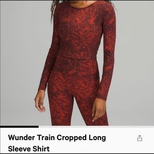 Brand new lululemon cropped long sleeve top NWT